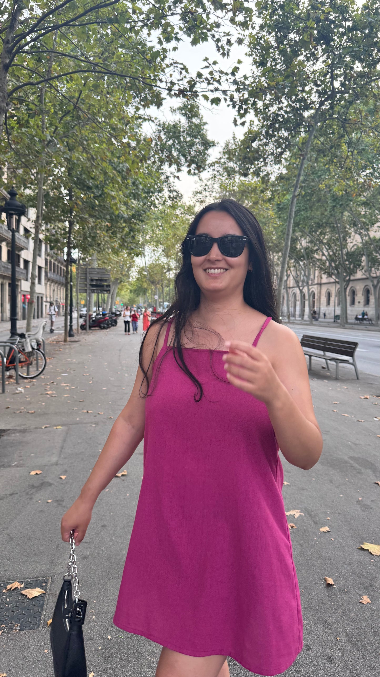 Vestido JASPE - FUCSIA