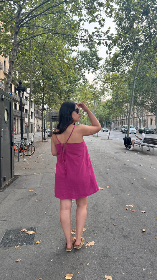 Vestido JASPE - FUCSIA